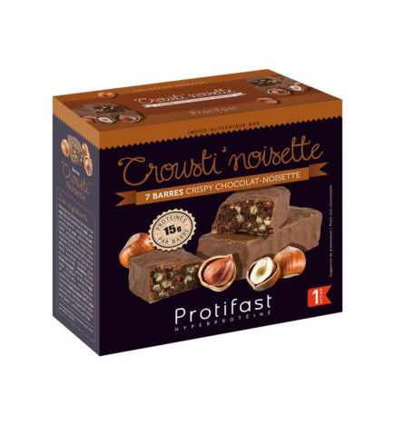 Protifast – Barres protéinées chocolat noisette, x5