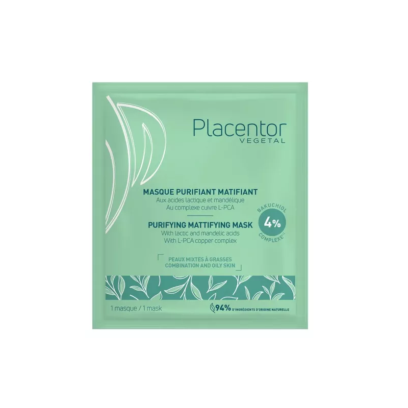 Placentor Végétal – Masque purifiant matifiant peaux mixtes à grasses, 25 g Placentor Végétal – Masque purifiant matifiant peaux mixtes à grasses, 25 g