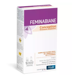 PiLeJe – Feminabiane Conception, 30 comprimés + 30 capsules