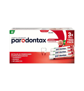 Parodontax – Dentifrice Original Quotidien au Fluor Saignement des Gencives, 3 x 75 ml