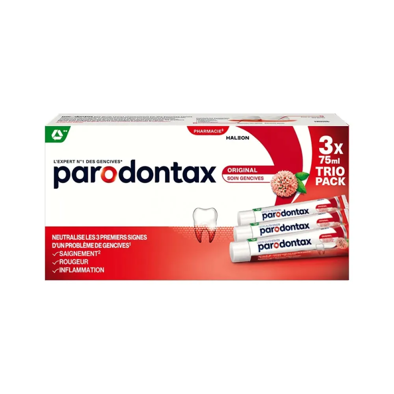 Parodontax – Dentifrice Original Quotidien au Fluor Saignement des Gencives, 3 x 75 ml Parodontax – Dentifrice Original Quotidien au Fluor Saignement des Gencives, 3 x 75 ml