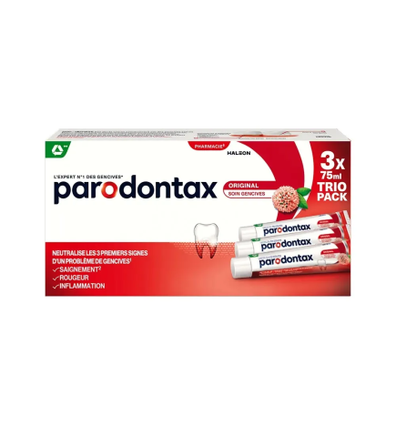 Parodontax – Dentifrice Original Quotidien au Fluor Saignement des Gencives, 3 x 75 ml