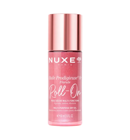 Nuxe – Huile Prodigieuse Or Florale Roll-On huile sèche multi-fonctions visage, corps et cheveux, 60 ml