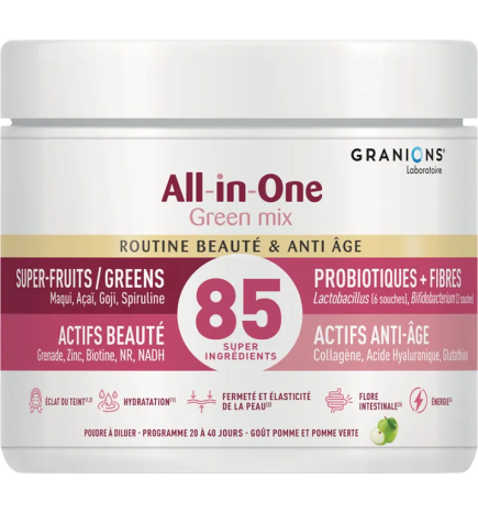 Granions – All-in-One Green Mix Routine Beauté Anti-Âge, 166 g