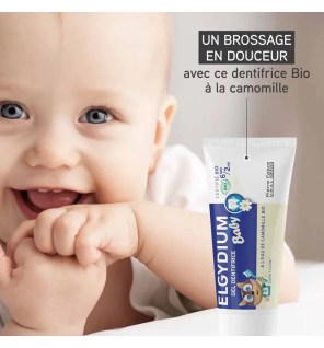 Elgydium – Dentifrice Bébé Bio 6 mois+, 30 ml