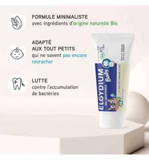 Elgydium – Dentifrice Bébé Bio 6 mois+, 30 ml