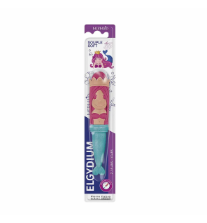 Elgydium – Brosse à dents Sirène 2-6 ans souple, 1 unité