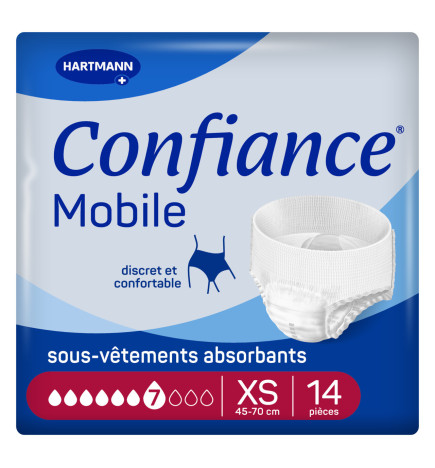 Confiance – Mobile 7 gouttes protections urinaires taille XS, 14 unités