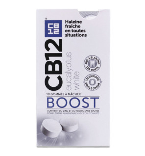 CB12 – Boost Gommes à mâcher Eucalyptus White, 10 gommes