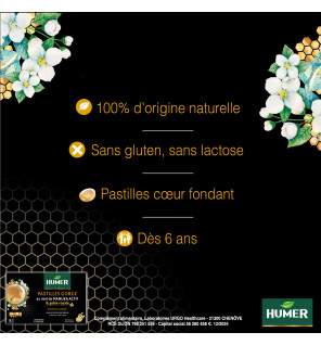 Humer – Pastilles gorge miel de Manuka et eucalyptus, 16 pastilles