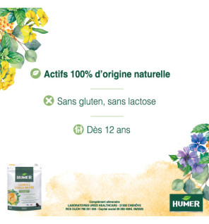 Humer – Gommes gorge sensible Menthe Eucalyptus, 30 gommes