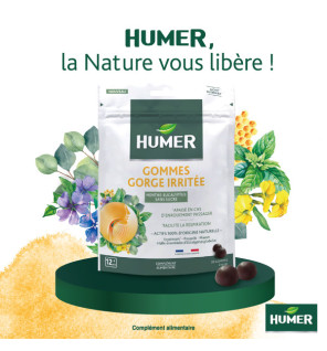 Humer – Gommes gorge sensible Menthe Eucalyptus, 30 gommes