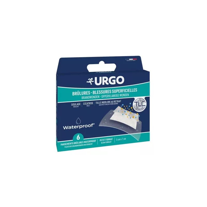Urgo – Brûlures et blessures superficielles waterproof, 6 pansements Urgo – Brûlures et blessures superficielles waterproof, 6 pansements