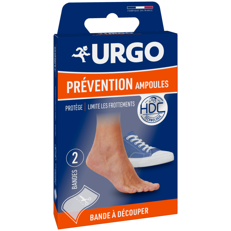 Urgo – Bande à découper prévention ampoules, 2 bandes Urgo – Bande à découper prévention ampoules, 2 bandes