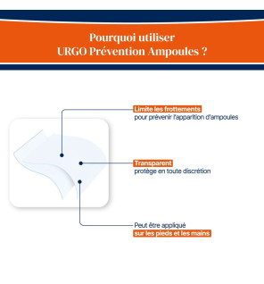 Urgo – Bande à découper prévention ampoules, 2 bandes