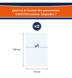 Urgo – Bande à découper prévention ampoules, 2 bandes