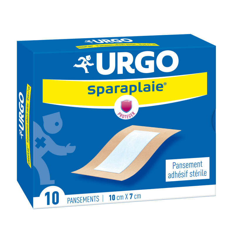 Urgo – Sparaplaie pansement adhésif stérile 10 x 7 cm, 10 pansements
