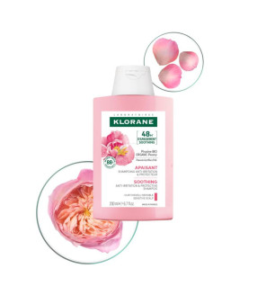 Klorane – Shampooing à la Pivoine Bio Cuirs Chevelus Sensibles, 2 x 400 ml