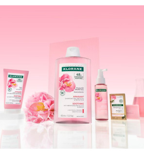 Klorane – Shampooing à la Pivoine Bio Cuirs Chevelus Sensibles, 2 x 400 ml