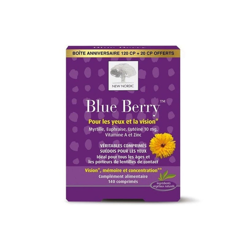 New Nordic – Blue Berry Vision, 140 comprimés