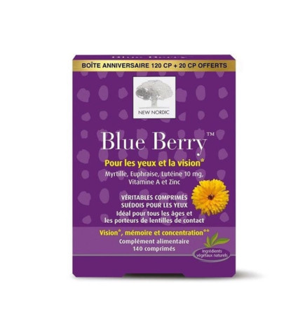 New Nordic – Blue Berry Vision, 140 comprimés