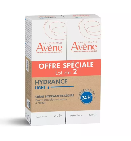 Avène – Hydrance légère émulsion hydratante duo, 2 x 40 ml