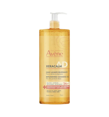 Avène – XeraCalm A.D huile lavante relipidante visage et corps, 1 L