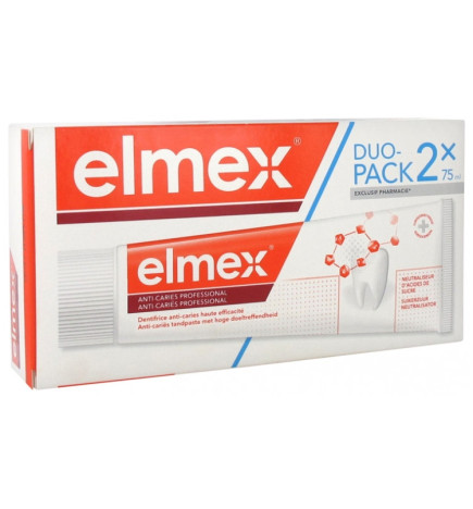 Elmex – Dentifrice Anti-Caries Professional lot de 2 x 75 ml