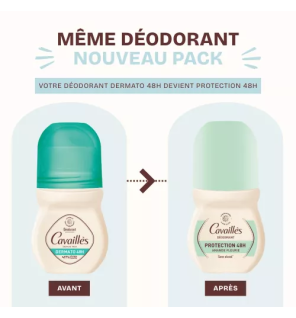 Cavaillès – Dermato 48H Déodorant Roll-On, lot de 2 x 50 ml