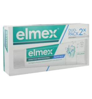 Elmex – Dentifrice Sensitive Professional Blancheur, lot de 2 x 75 ml