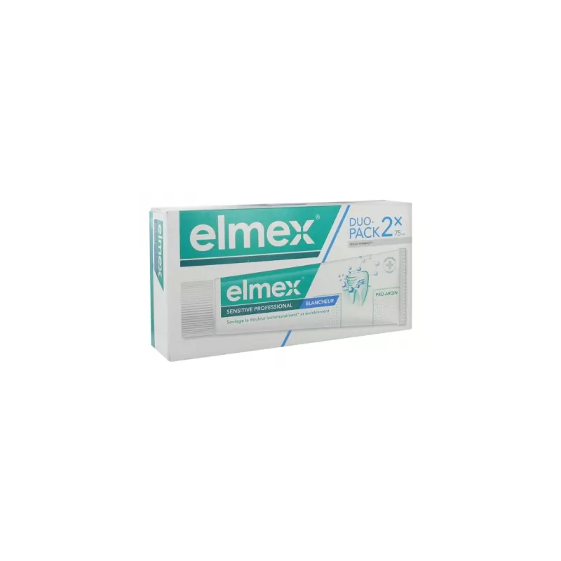 Elmex – Dentifrice Sensitive Professional Blancheur, lot de 2 x 75 ml