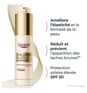 Eucerin – Hyaluron-Filler + Elasticity Soin de jour ultra léger SPF50, 50 ml
