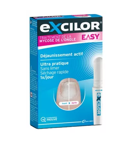 Excilor – Easy traitement mycose de l’ongle déjaunissement actif, 4 ml