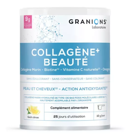Granions – Collagène Beauté Action Antioxydante goût pomme, 220 g