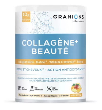 Granions – Collagène Beauté Action Antioxydante goût tropical, 220 g