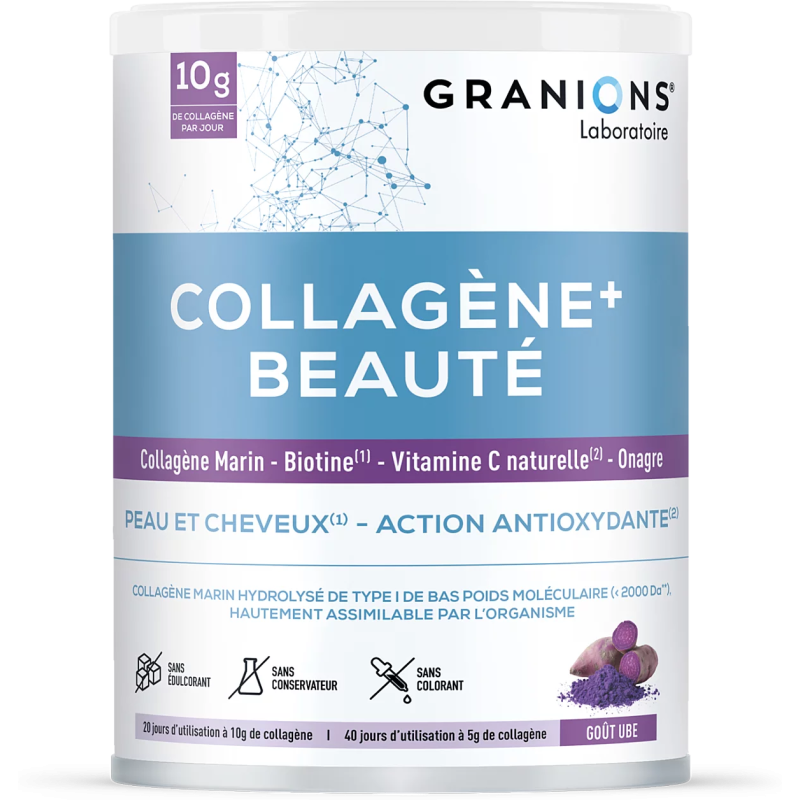 Granions – Collagène Beauté goût ube, 220 g Granions – Collagène Beauté goût ube, 220 g