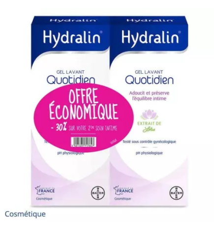 Hydralin – Soin intime quotidien lot 2 x 400 ml