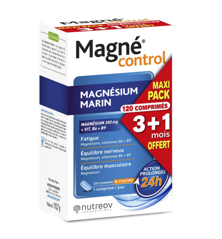 Nutreov – Magné Control Magnésium Marin, 120 comprimés