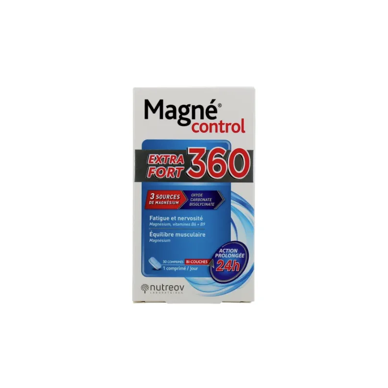 Nutreov – Magne Control Extra Fort 360 Magnésium, 30 comprimés Nutreov – Magne Control Extra Fort 360 Magnésium, 30 comprimés