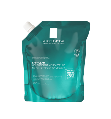 La Roche-Posay – Effaclar Éco-Recharge Gel Nettoyant Anti-Imperfections Visage & Corps, 400 ml