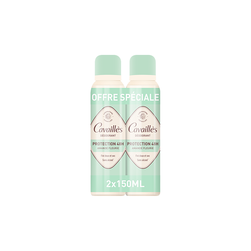 Cavaillès – Déodorant dermato 48h anti-odeurs spray, lot 2 x 150 ml Cavaillès – Déodorant dermato 48h anti-odeurs spray, lot 2 x 150 ml