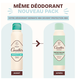 Cavaillès – Déodorant dermato 48h anti-odeurs spray, lot 2 x 150 ml