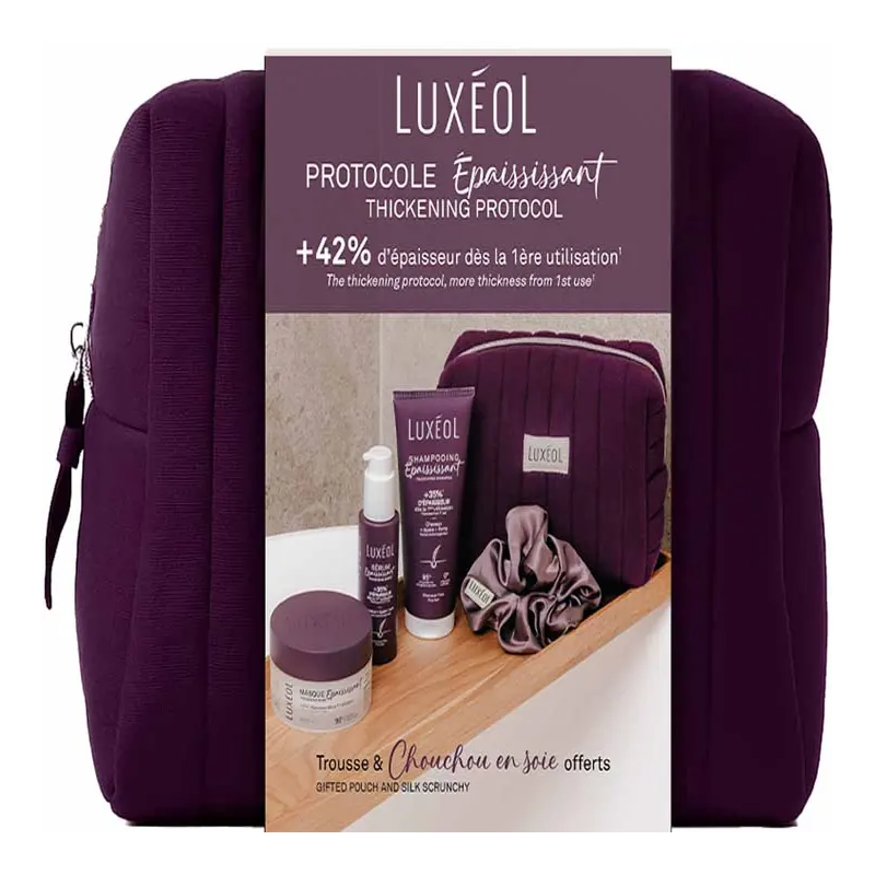 Luxeol – Trousse protocole épaississant cheveux fins, coffret 3 soins Luxeol – Trousse protocole épaississant cheveux fins, coffret 3 soins