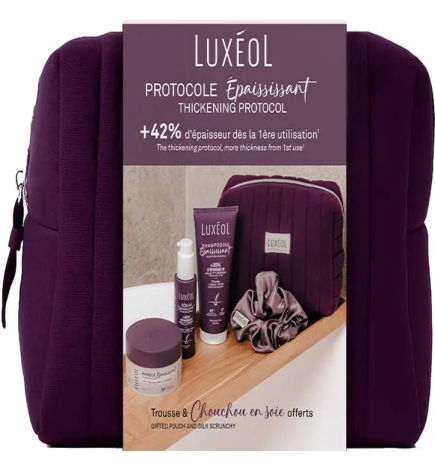 Luxeol – Trousse protocole épaississant cheveux fins, coffret 3 soins
