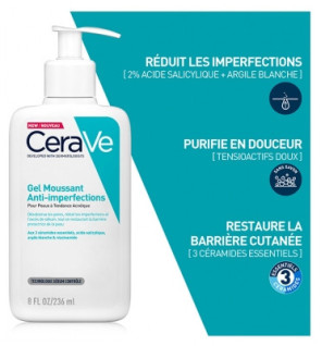 CeraVe – Trousse routine anti-marques gel moussant 236 ml + sérum rétinol 30 ml