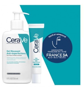 CeraVe – Trousse anti-imperfections gel moussant 236 ml + soin concentré 40 ml