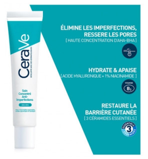 CeraVe – Trousse anti-imperfections gel moussant 236 ml + soin concentré 40 ml