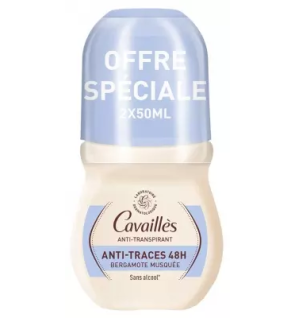 Cavaillès – Déodorant Absorb+ Efficacité 48h, lot de 2 x 50 ml