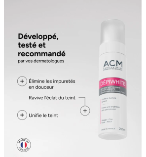 Dépiwhite –  Mousse Nettoyante Éclaircissante, 200 ml