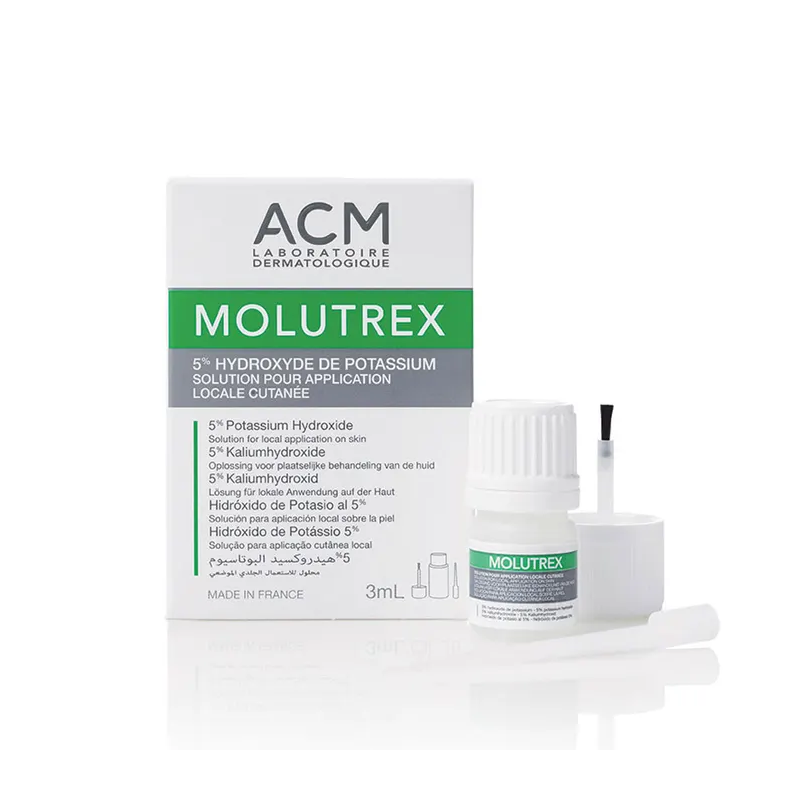 Molutrex – Solution 5 % hydroxyde de potassium, 3 ml Molutrex – Solution 5 % hydroxyde de potassium, 3 ml